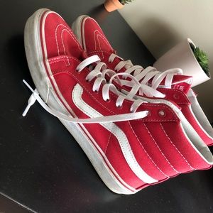 women’s red vans size 10